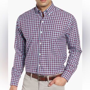 Peter Millar Gingham Check Sports Shirt size L